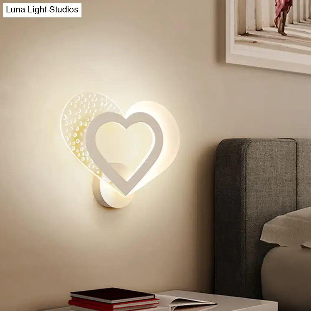 White Heart Wall Sconce