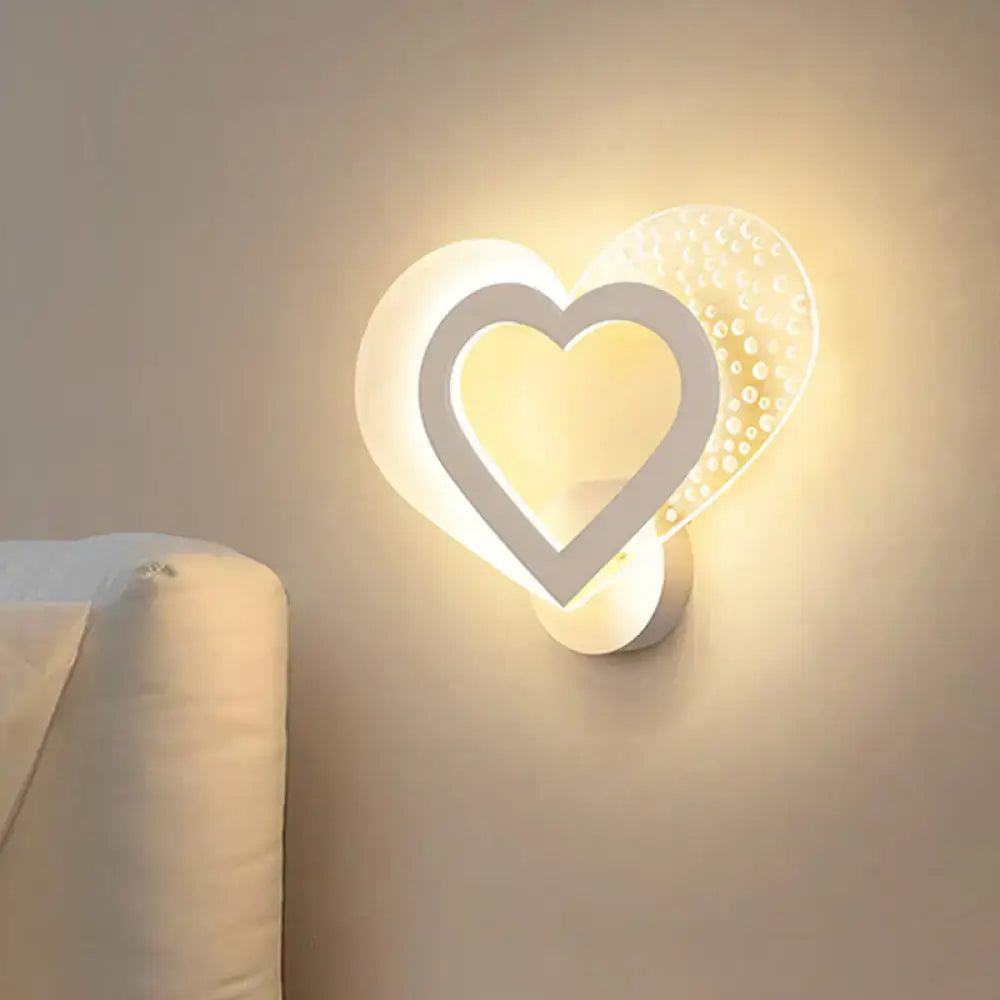 White Heart Wall Sconce