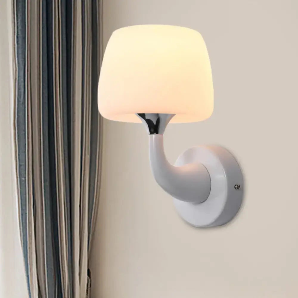 White Opal Glass Sconce