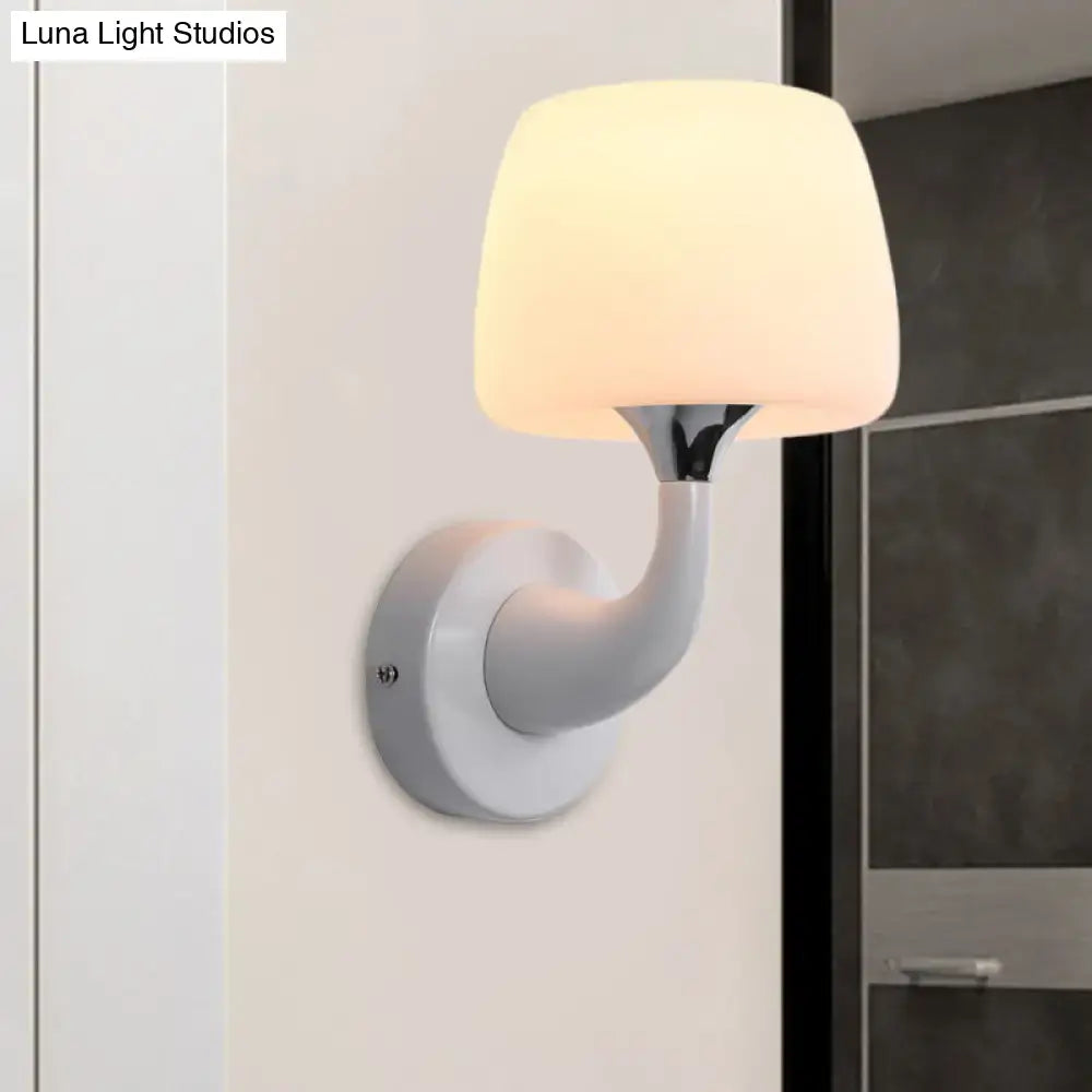 White Opal Glass Sconce