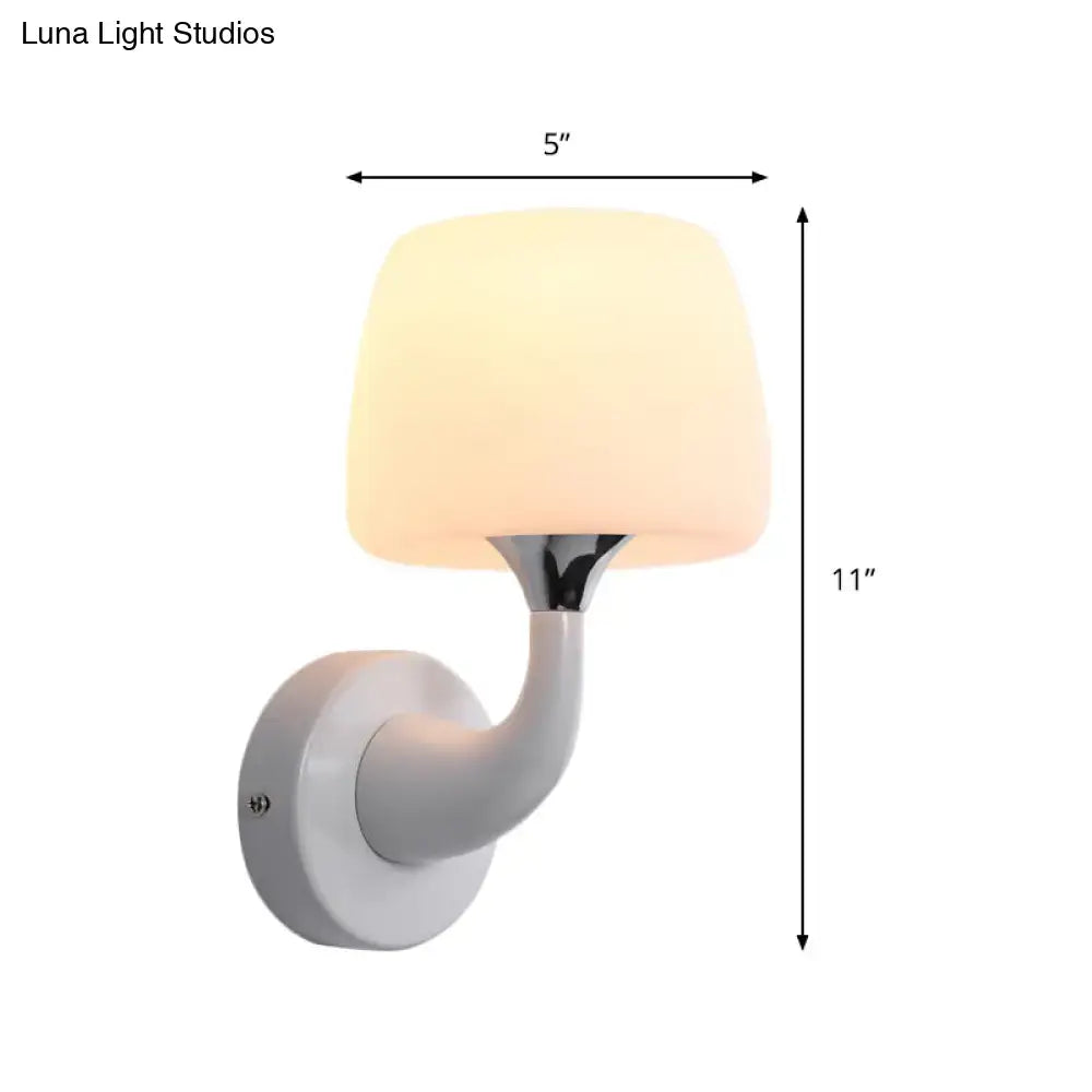 White Opal Glass Sconce