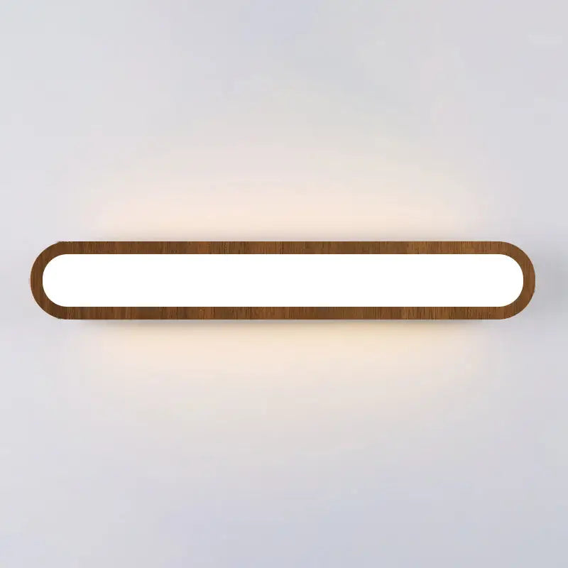 Wood LED Elongated 25-Inch Vanity Light