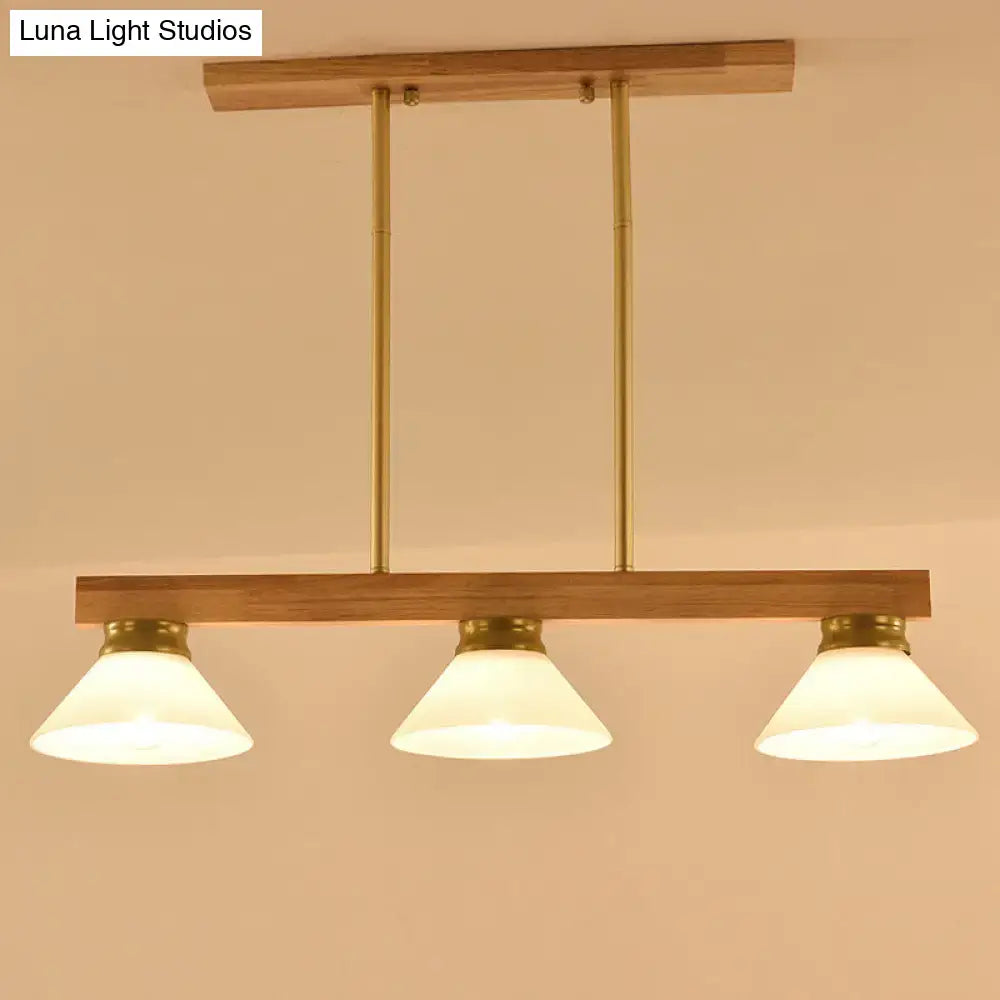 Wood Linear Island Light