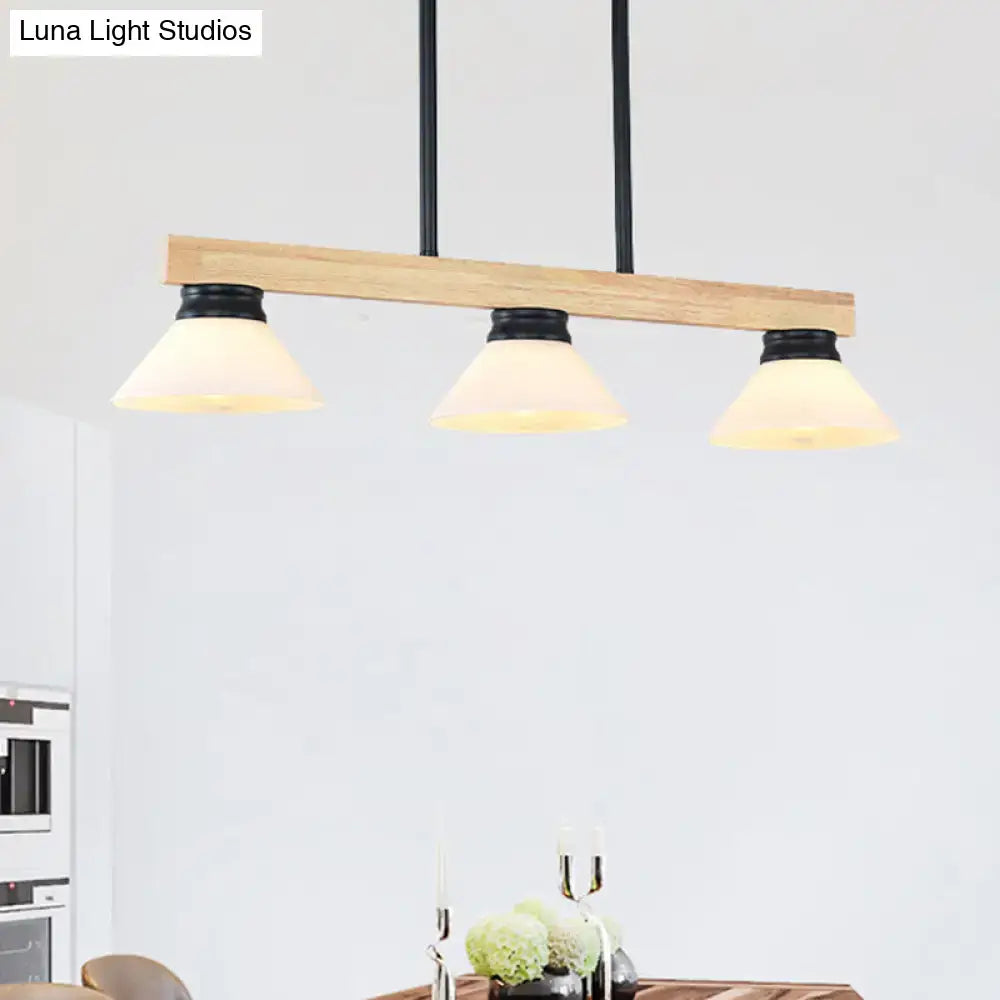 Wood Linear Island Light