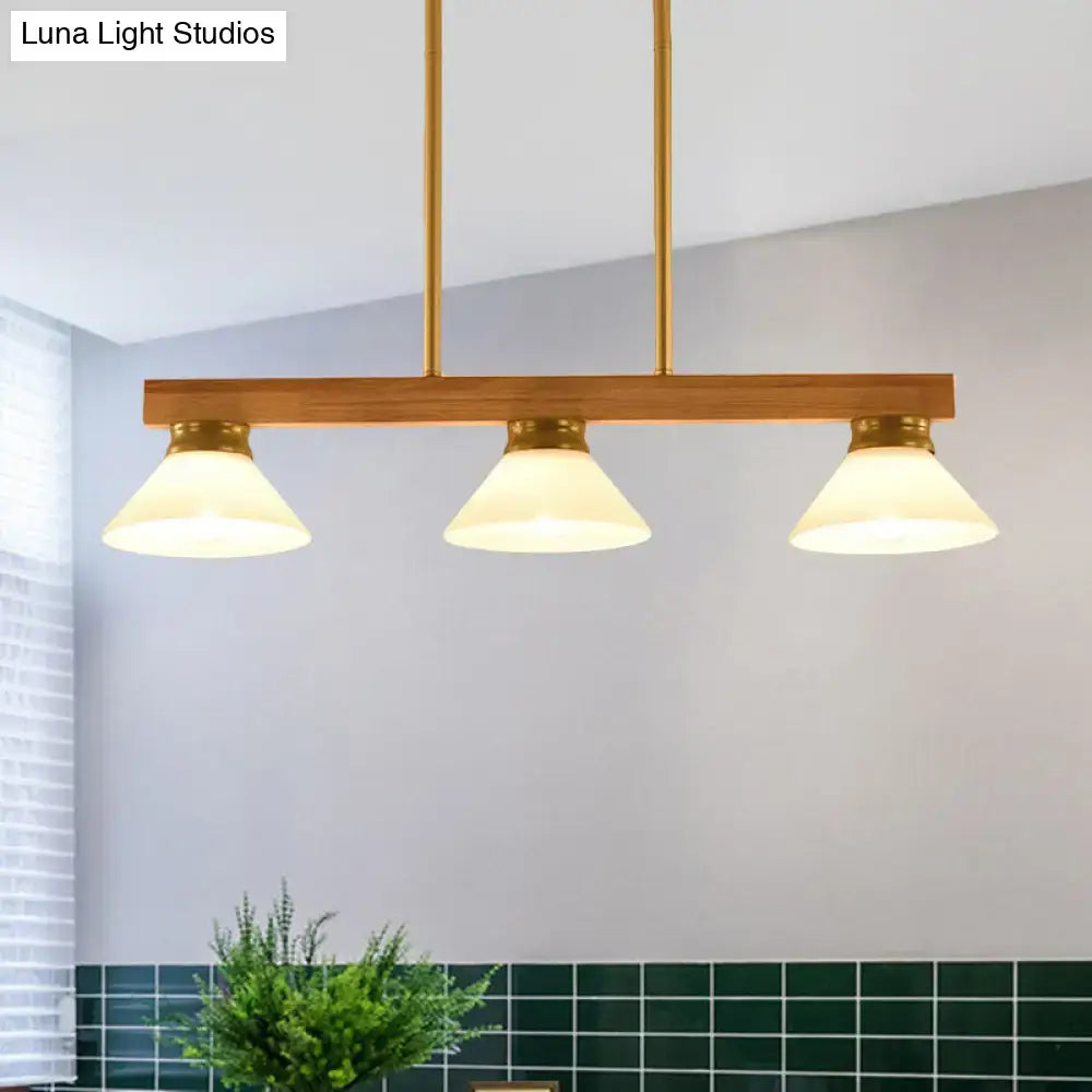 Wood Linear Island Light