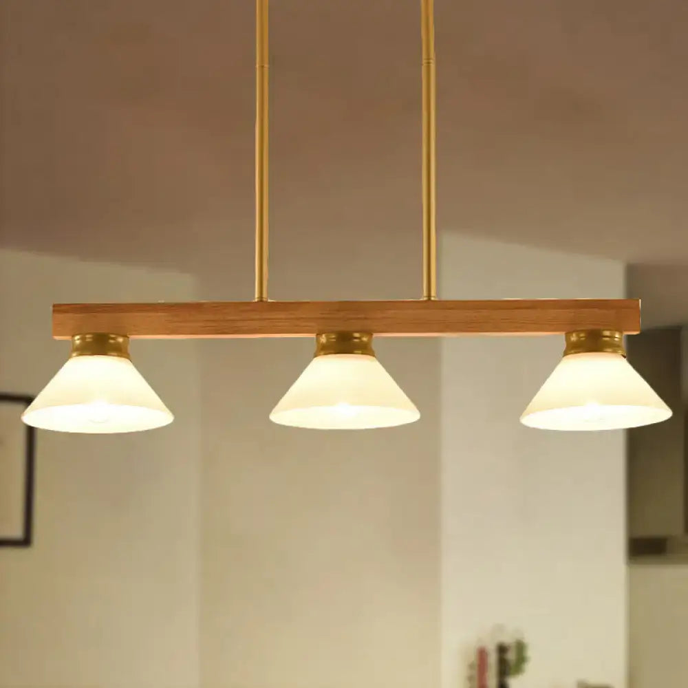 Wood Linear Island Light