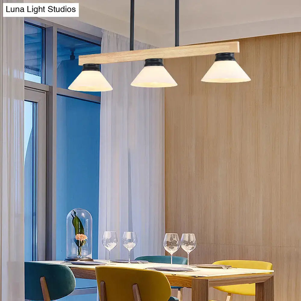 Wood Linear Island Light