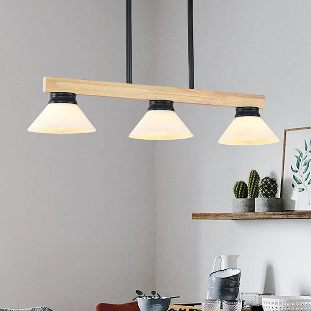 Wood Linear Island Light