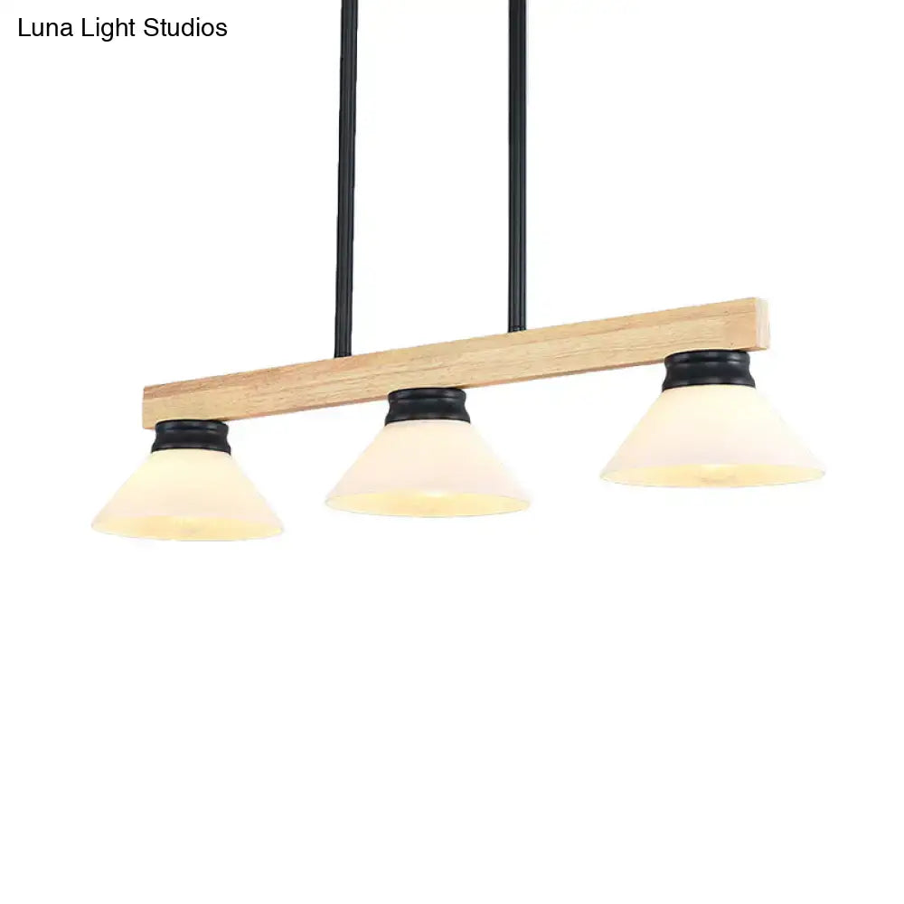 Wood Linear Island Light