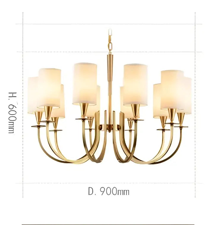 Copper Modern Ceiling Chandelier