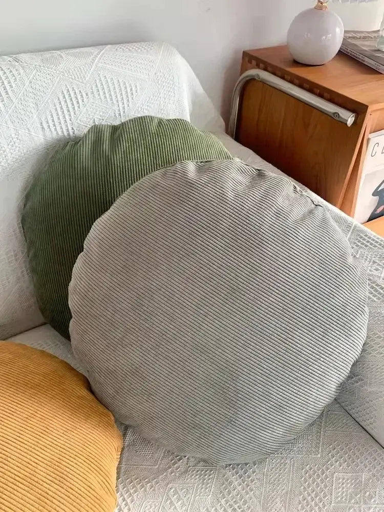 Round Corduroy Pillow Cover