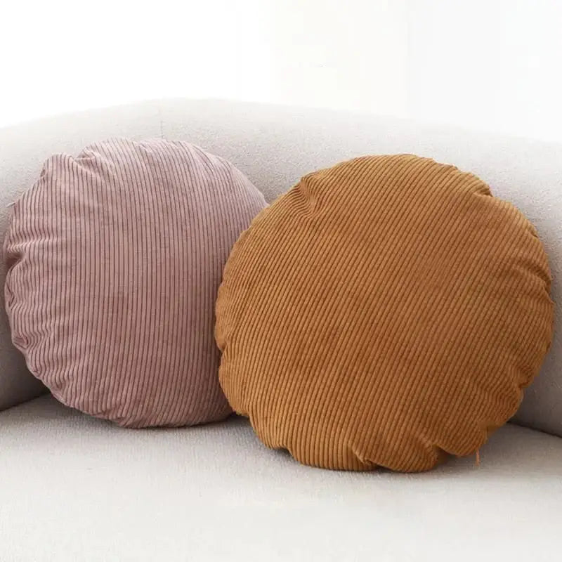 Round Corduroy Pillow Cover