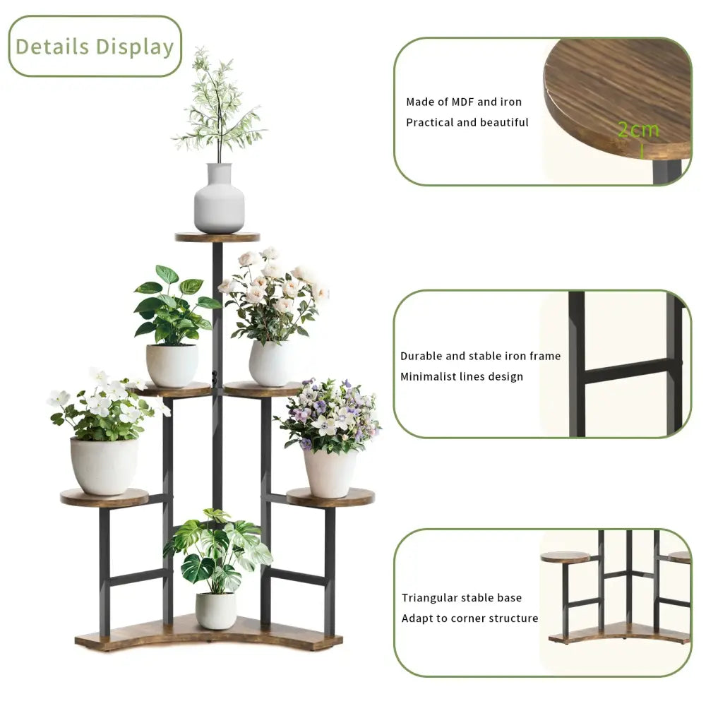 Black Metal Corner Stand