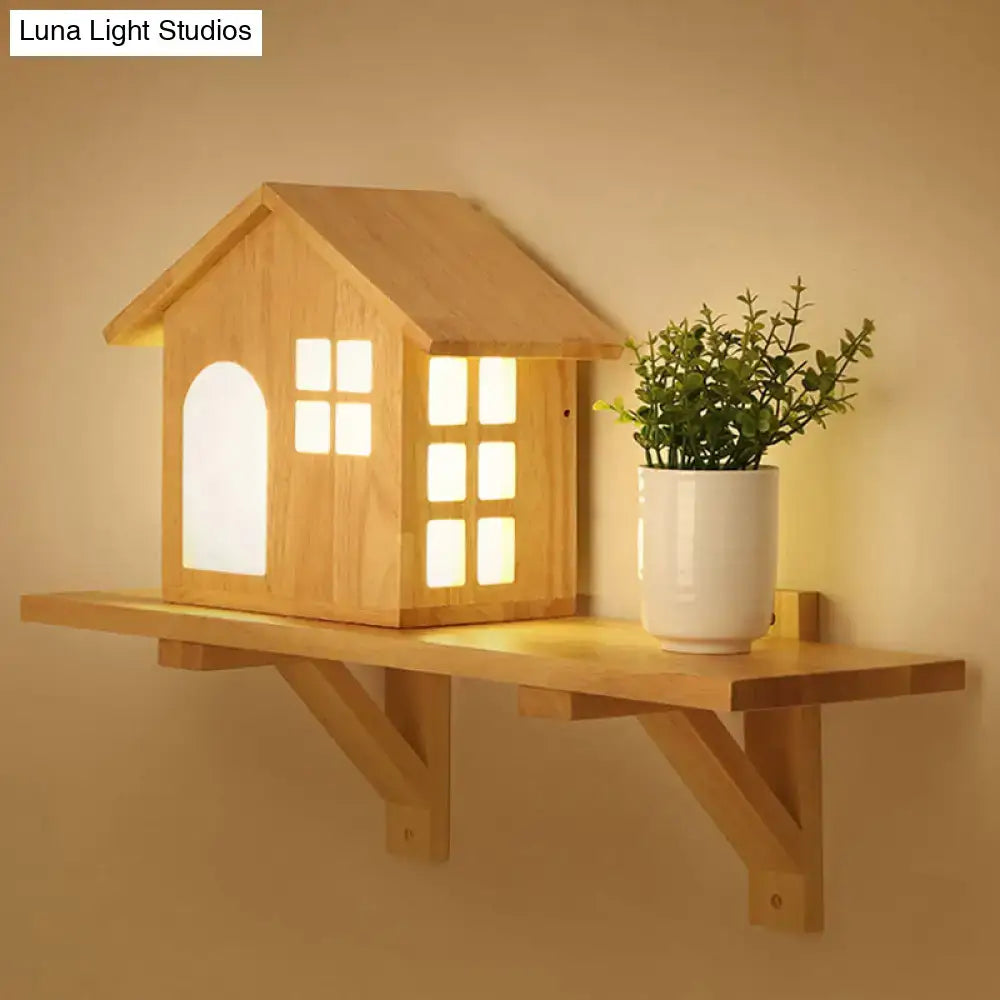 Wood Acrylic Wall Sconce