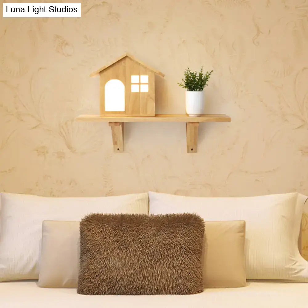 Wood Acrylic Wall Sconce