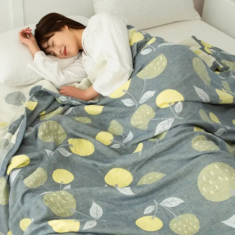 Gray Boho Cotton Throw