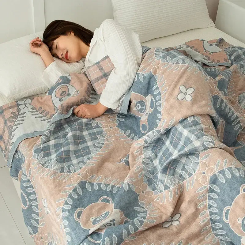 Gray Boho Cotton Throw