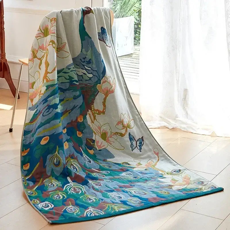 Cream Cotton Gauze Blanket