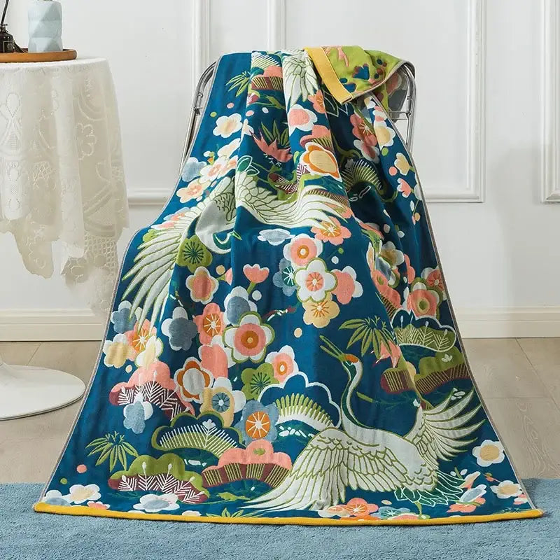 Cream Cotton Gauze Blanket