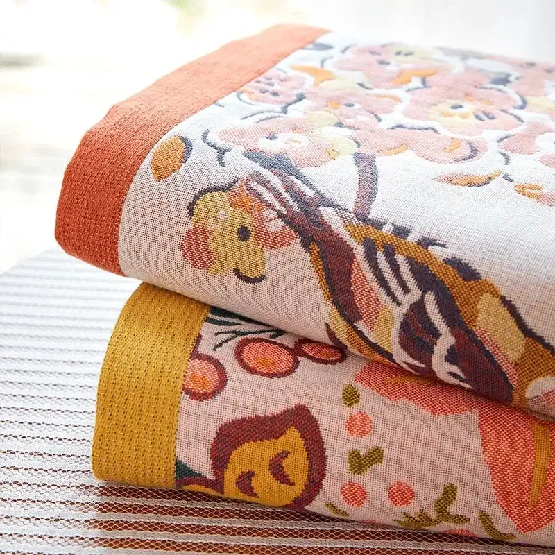 Cream Cotton Gauze Blanket