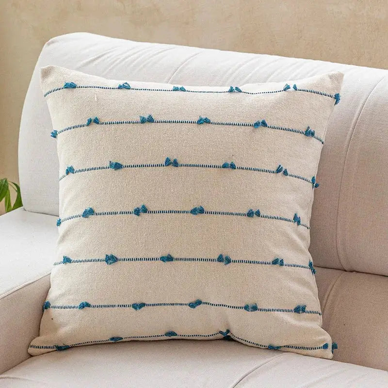Blue Yellow Stripe Cushions