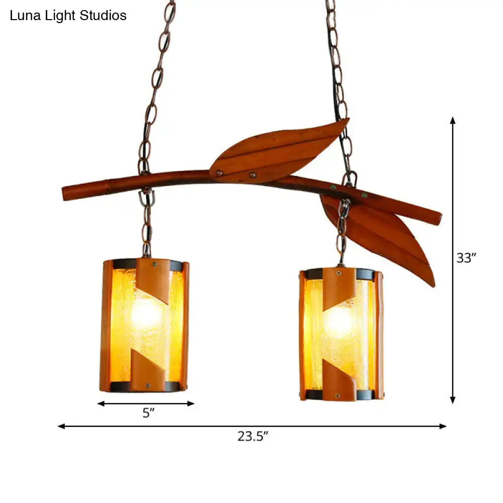 Brown Branch Glass Pendant