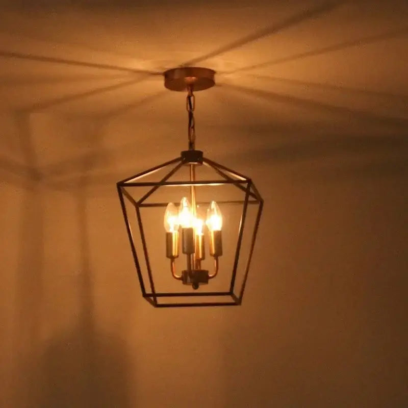 Black Brass Iron Chandelier
