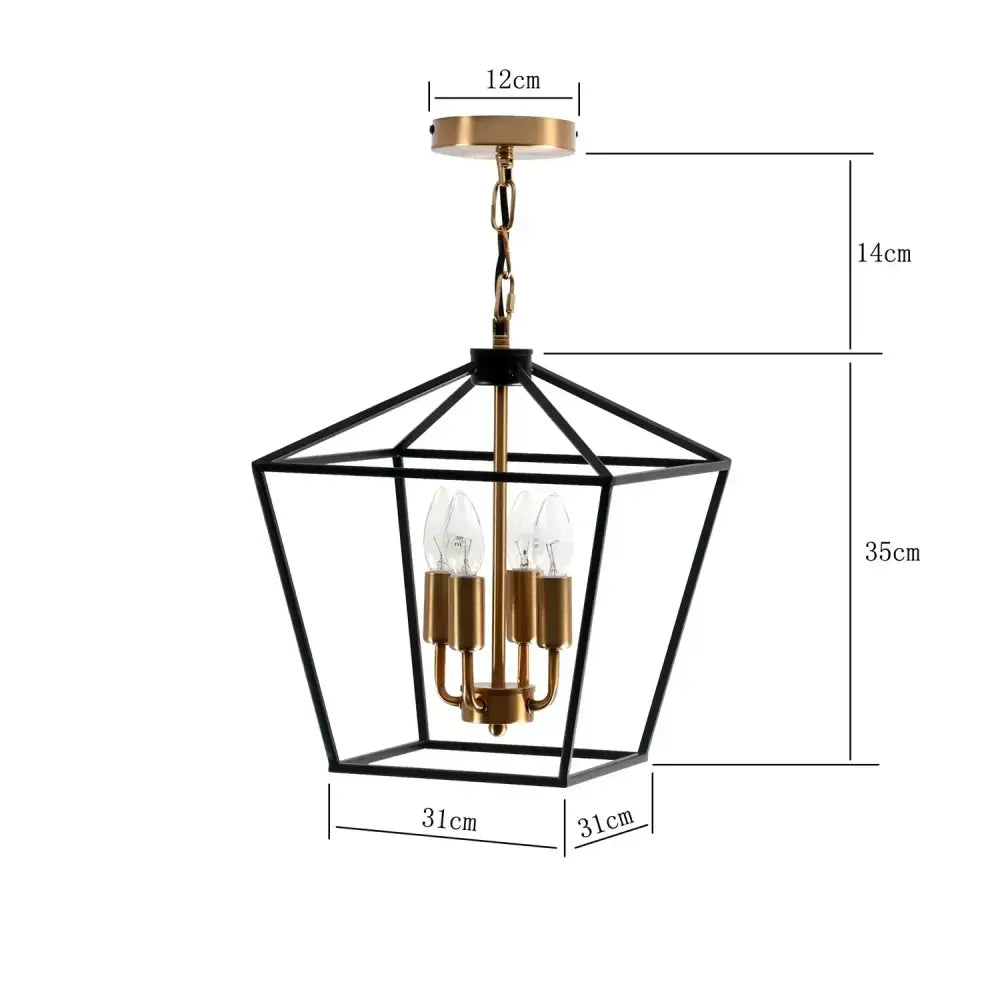 Black Brass Iron Chandelier