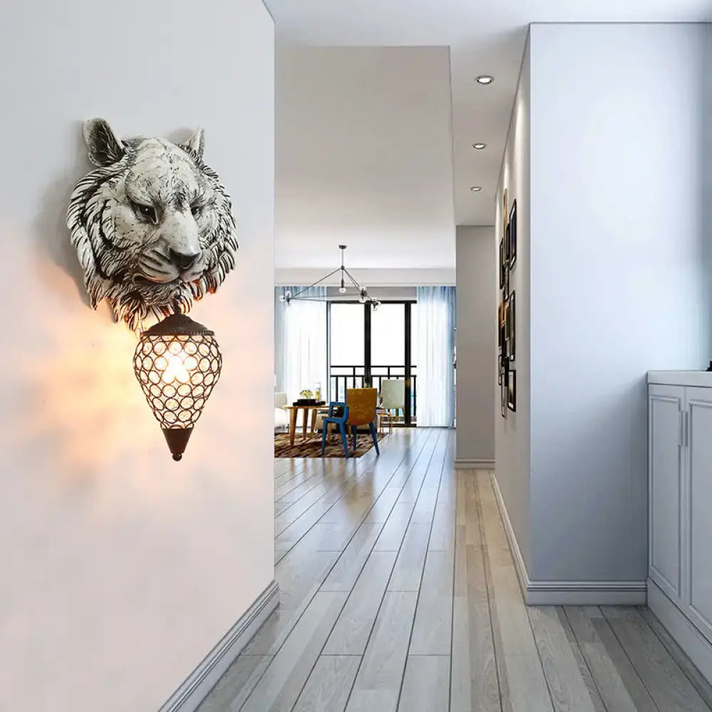 Tiger Crystal Wall Sconce Yellow or Grey