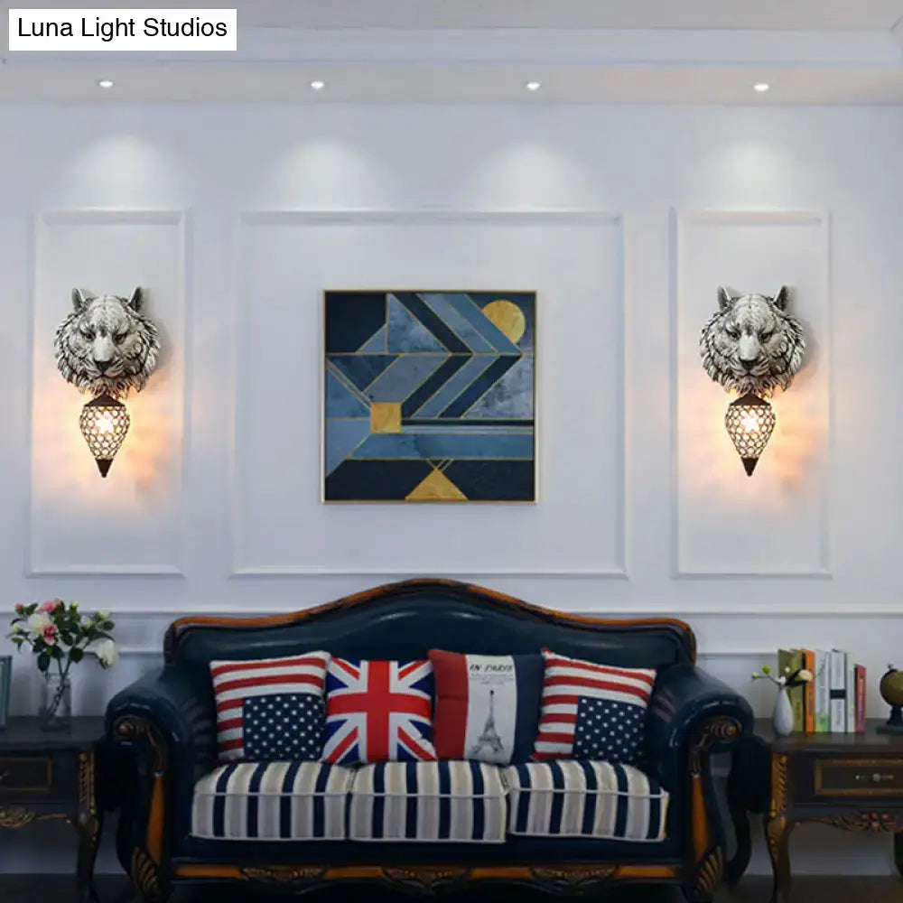 Tiger Crystal Wall Sconce Yellow or Grey