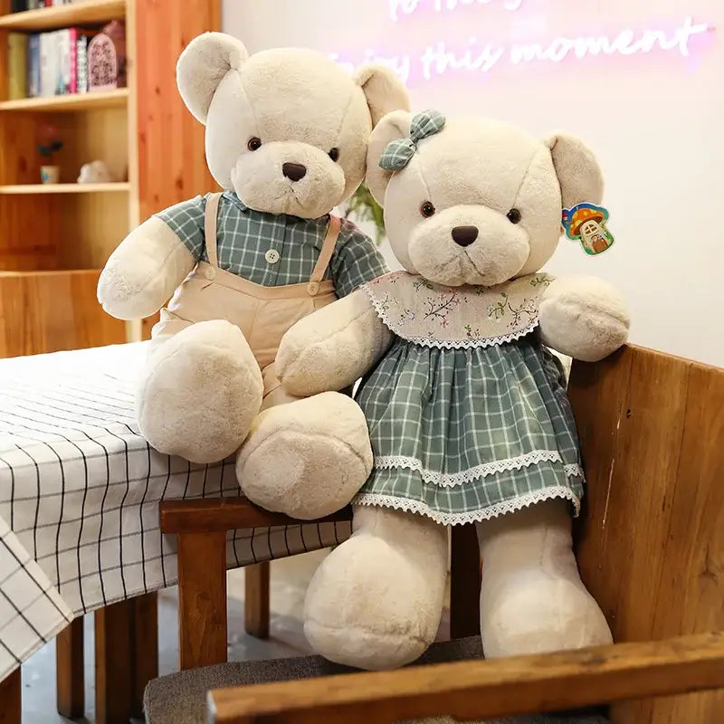 Cream Plaid Plush Toy