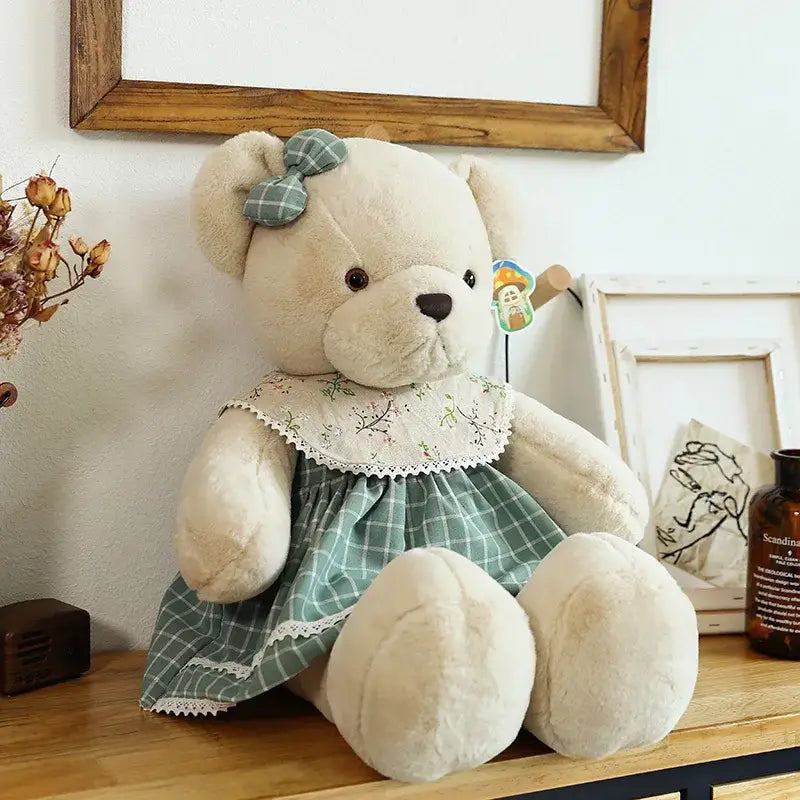 Cream Plaid Plush Toy