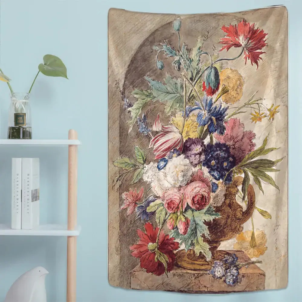 Floral Oil Painting Tapestry