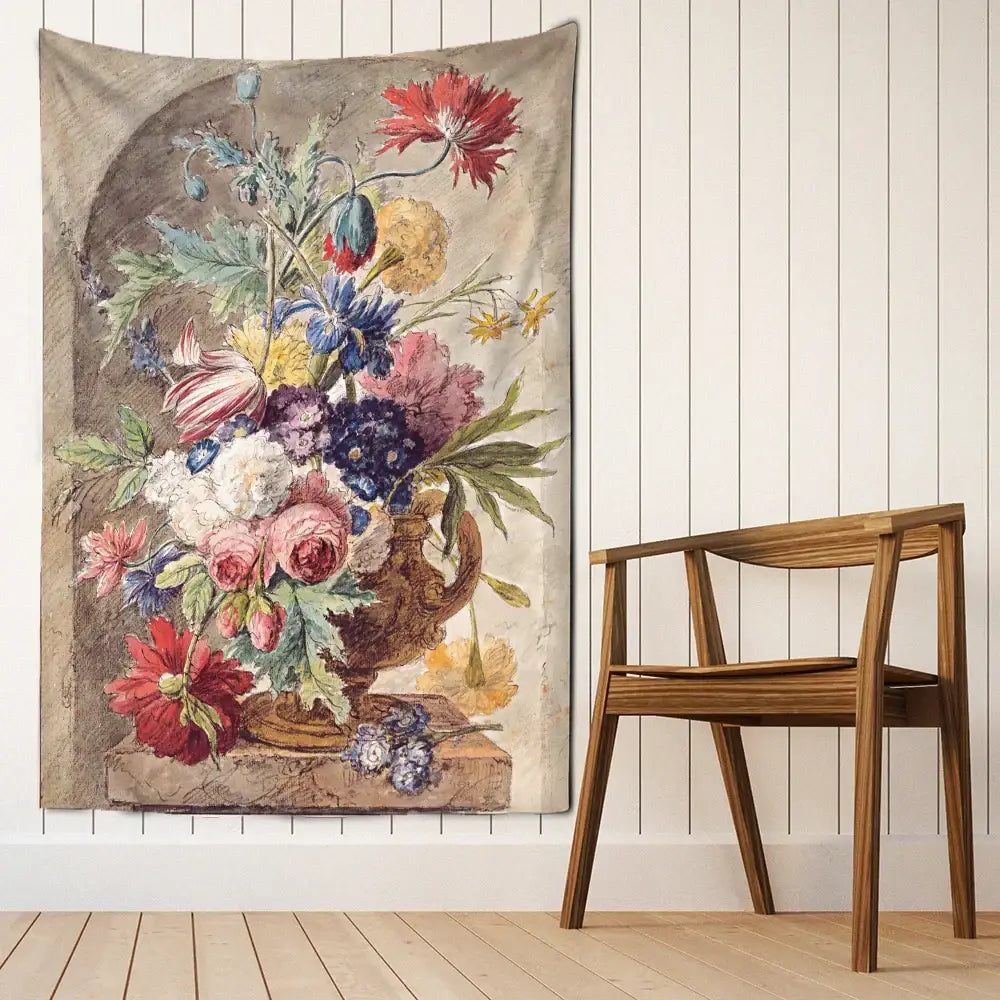 Floral Oil Painting Tapestry