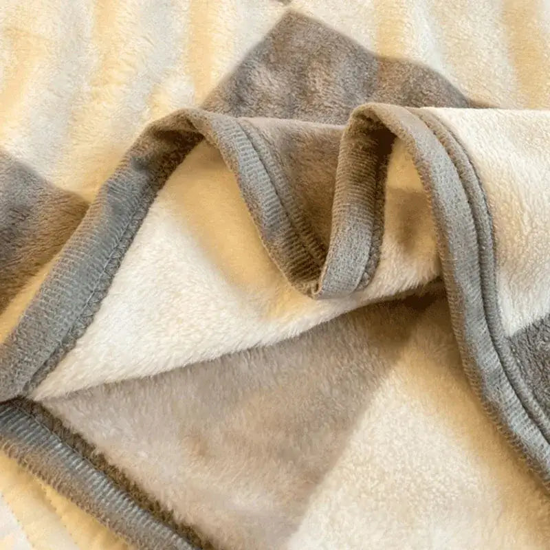 Gray Checkered Fleece Throw