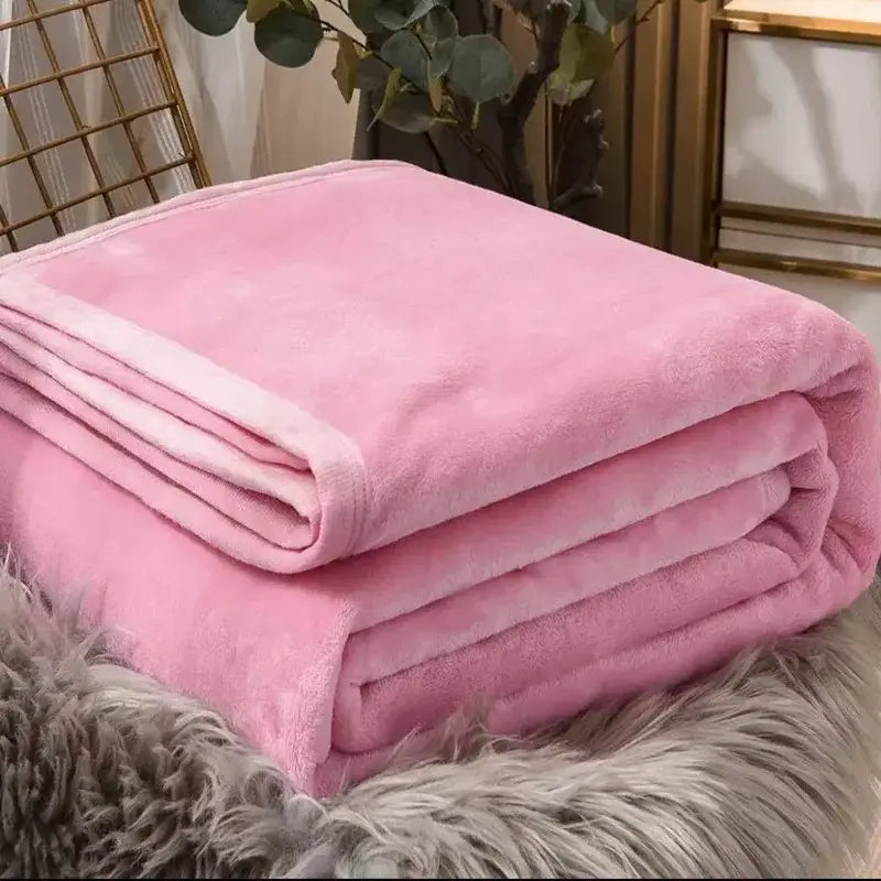 Gray Checkered Fleece Throw