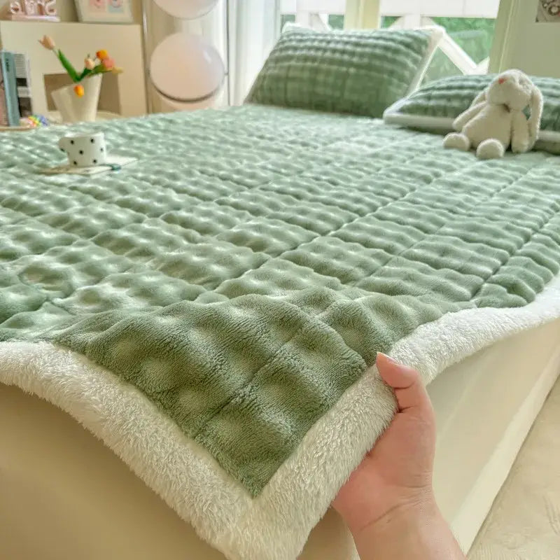 Pink Quilted Mattress Pad