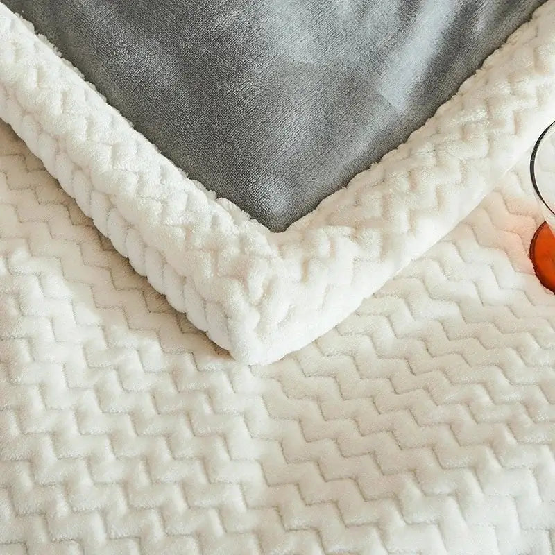 Gray Winter Fleece Blanket