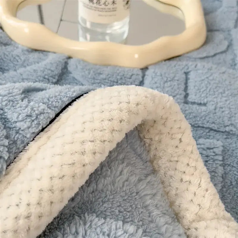 Blue Jacquard Nap Blanket