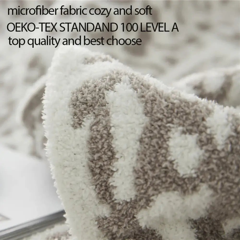 Leopard Print Knitted Throw