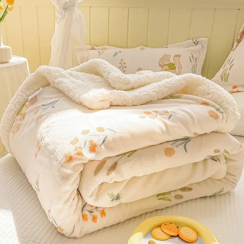 Velvet Floral Fleece Blanket