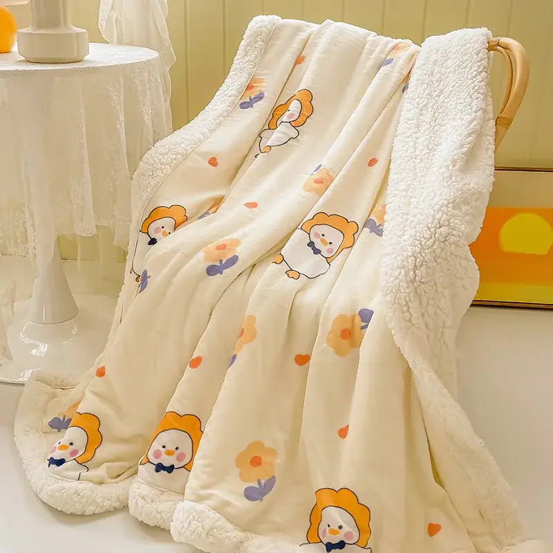 Velvet Floral Fleece Blanket