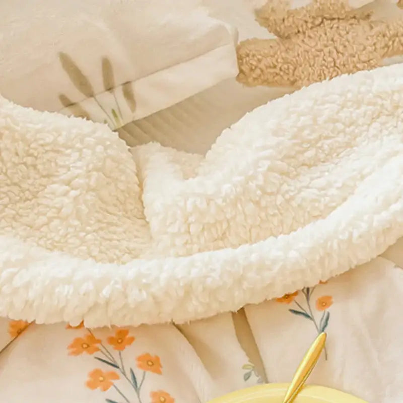 Velvet Floral Fleece Blanket