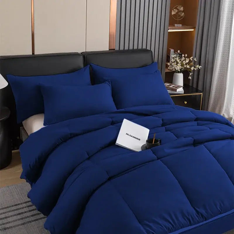 Gray Quilted Duvet Set