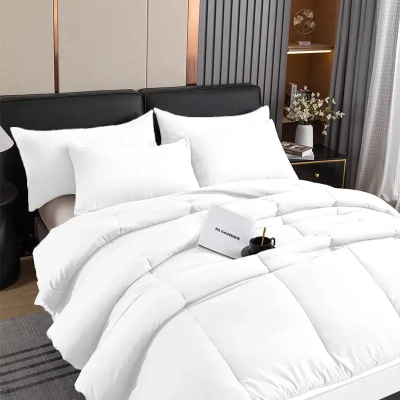 Gray Quilted Duvet Set
