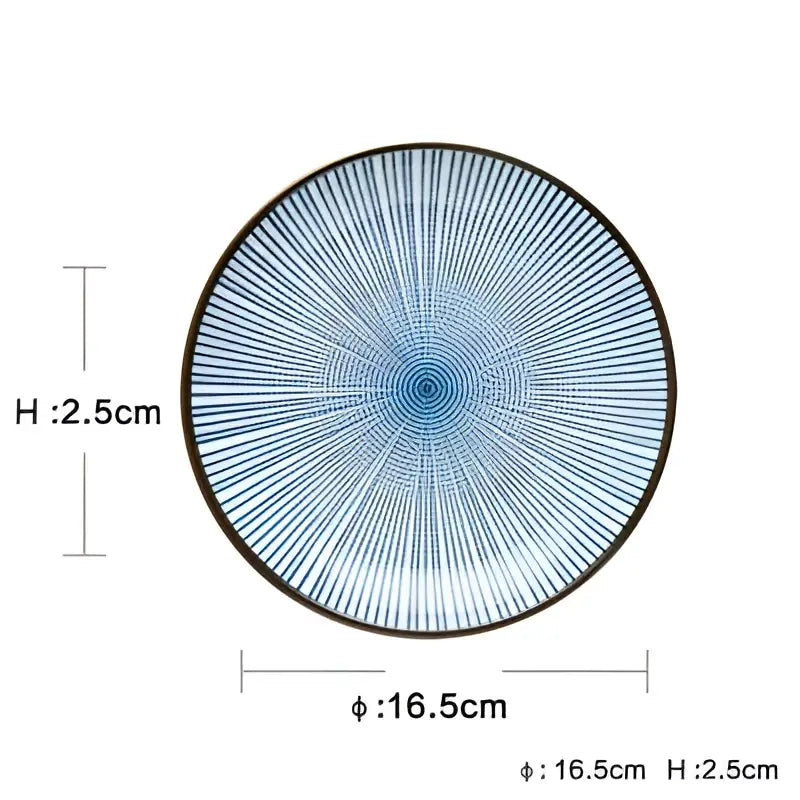 Blue Crackle Ceramic Plates