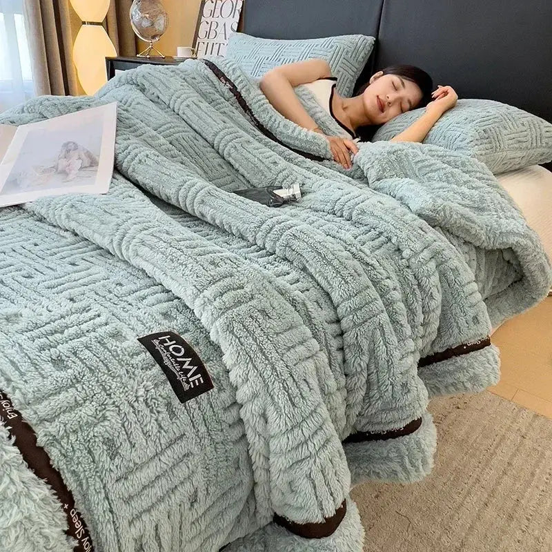 Brown Cream Fleece Blanket