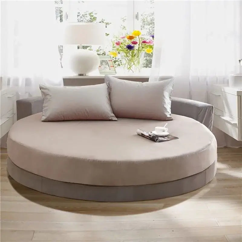 Gray Cotton Fitted Sheet