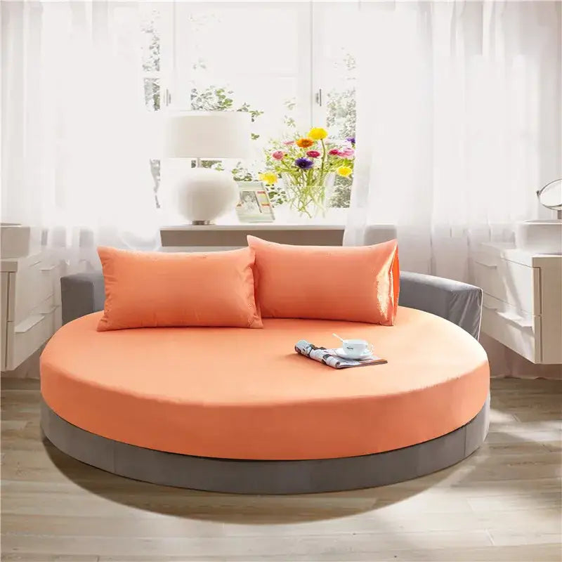 Gray Cotton Fitted Sheet