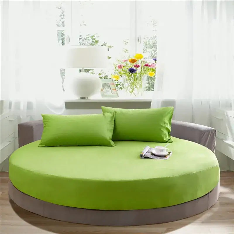 Gray Cotton Fitted Sheet